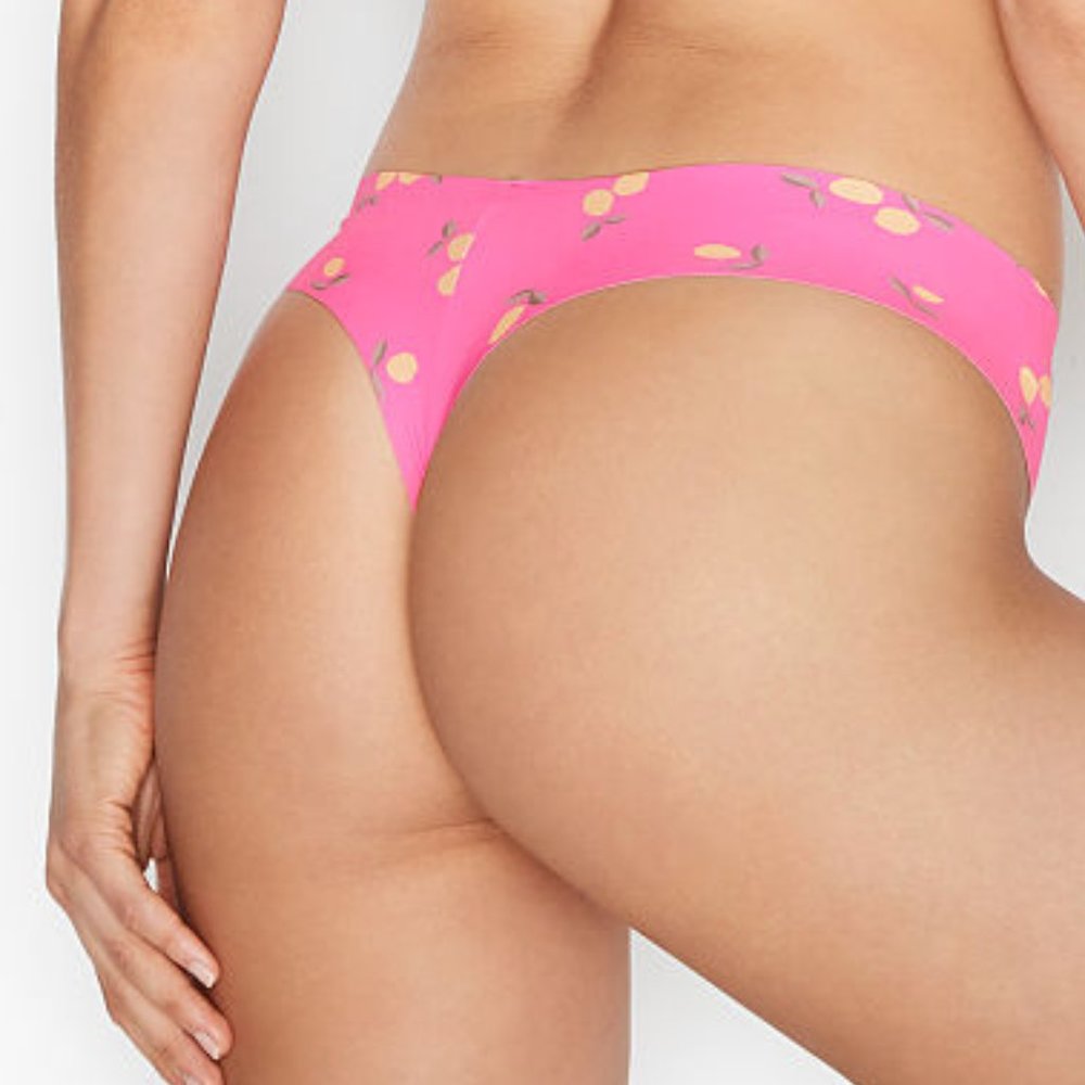 VS Thong 🍋Lemons 🍋 No-Show VS Pink Panty Lemon Fruit Tropical NWT